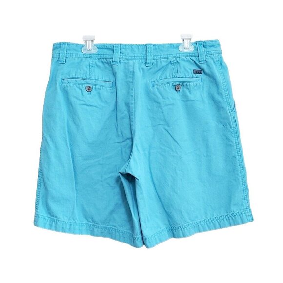 Izod Saltwater Mens Size 36 Cotton Chino Khaki Blue Shorts - Picture 2 of 4